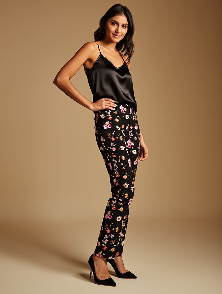 Schmale Premium-Hose mit Floralprint Schmale Premium-Hose mit Floralprint