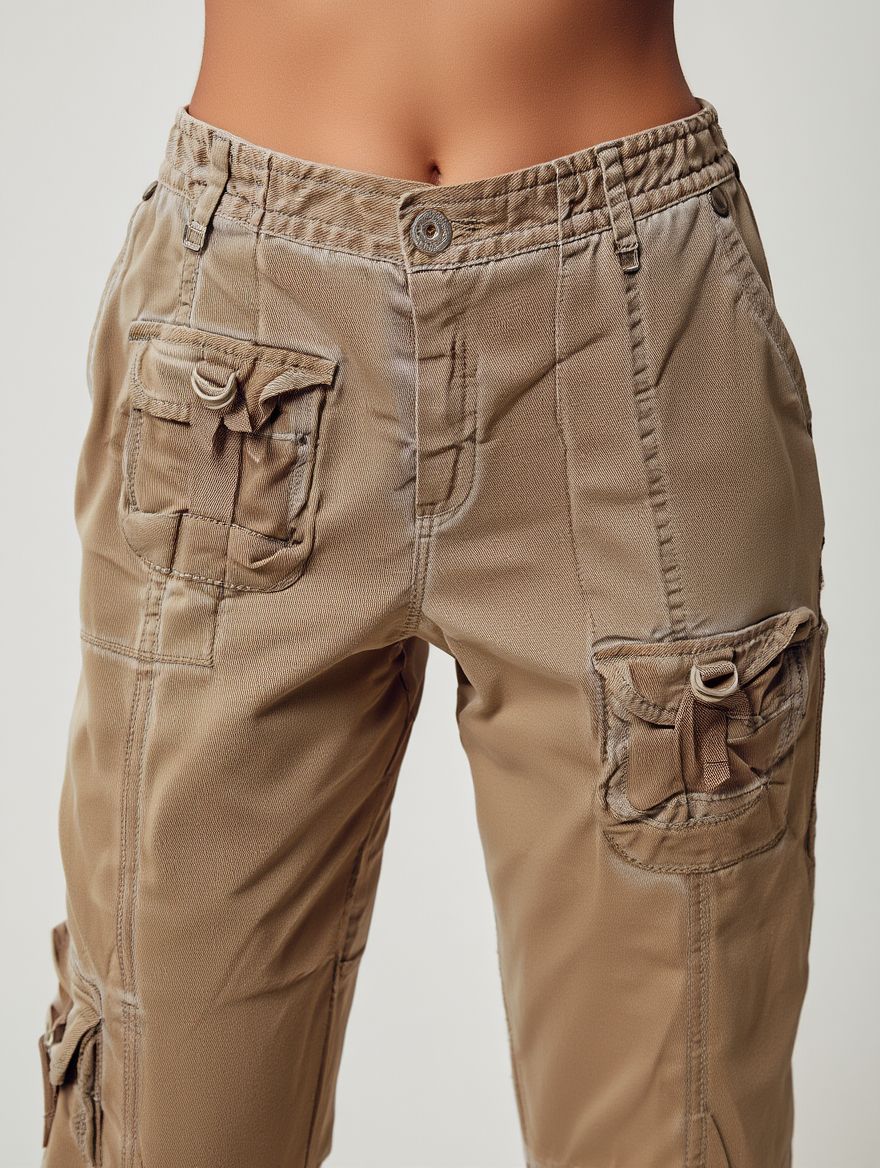 Cargo Pants „Urban Sand Luxe“ – Trendige Damenhose im Utility-Stil