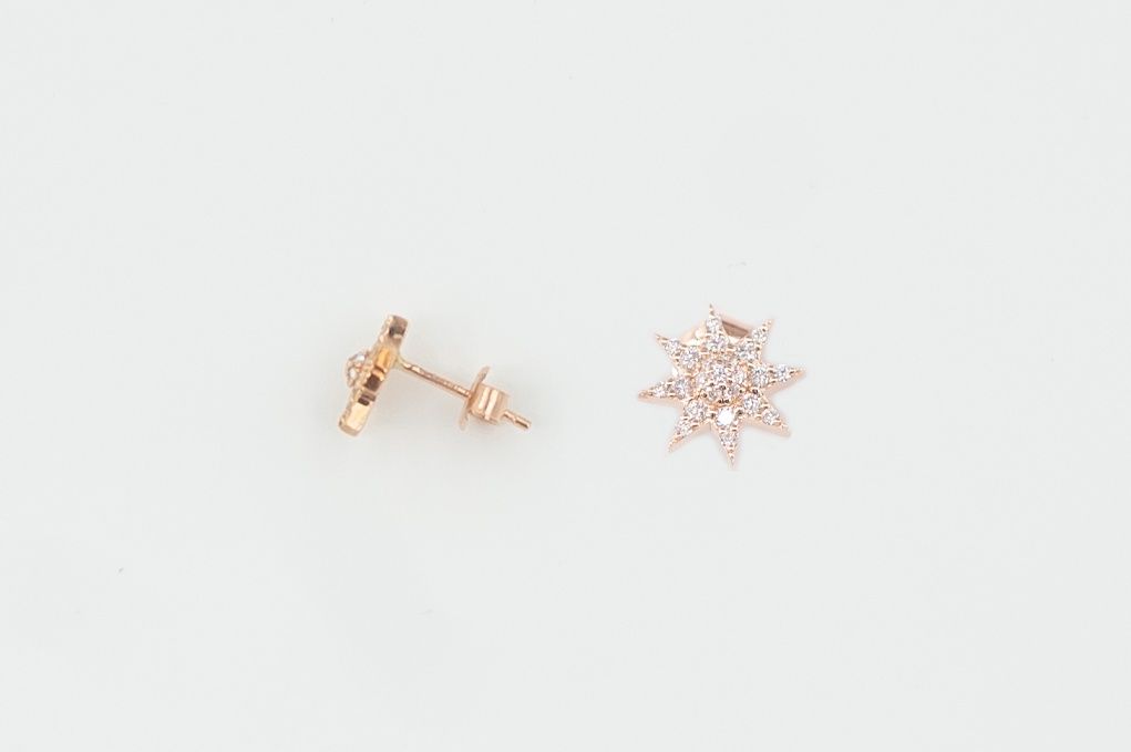 Earring Star with Diamonds