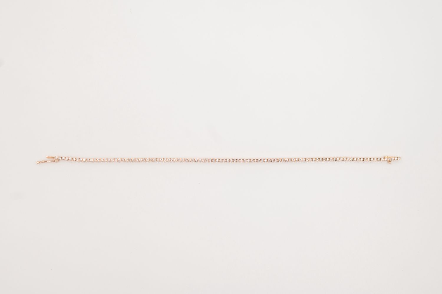 Bracelet Tennis Rose with diamonds