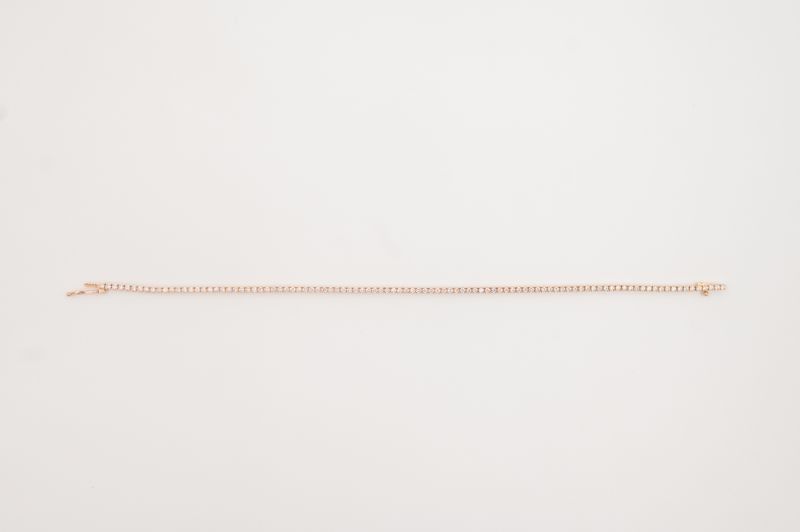 Bracelet Tennis, gold with diamonds