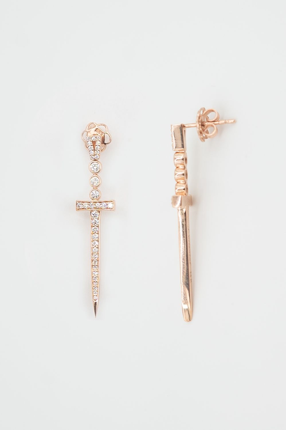 Earring Dagger with Diamonds