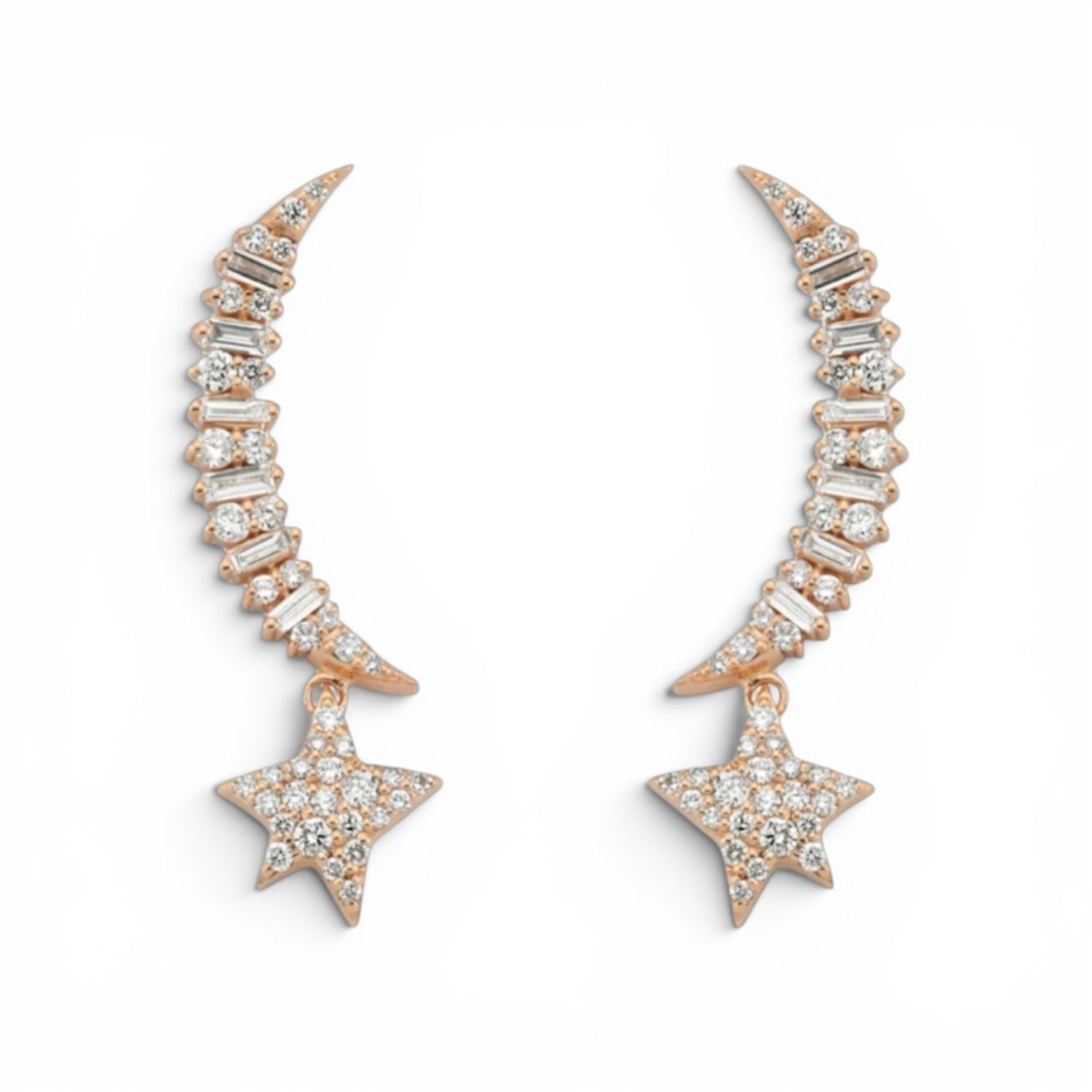 Moon &amp; Star with Diamonds