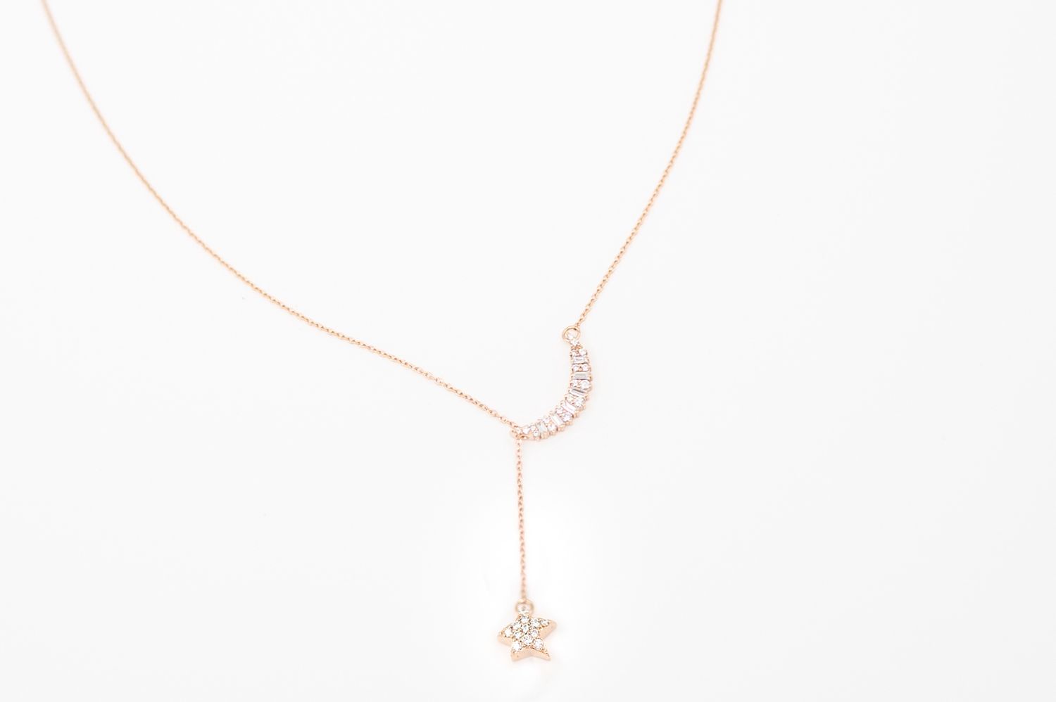 Necklace Moon &amp; Star with Diamonds