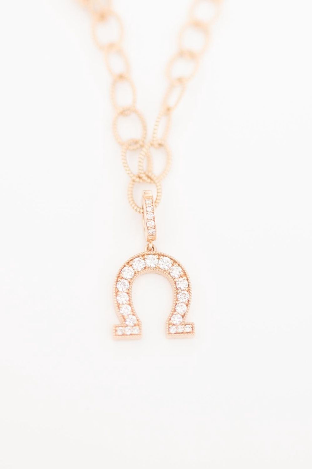 Charm Horseshoe with Diamonds