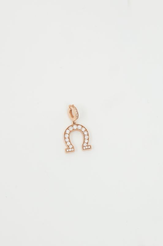 Charm Horseshoe with Diamonds