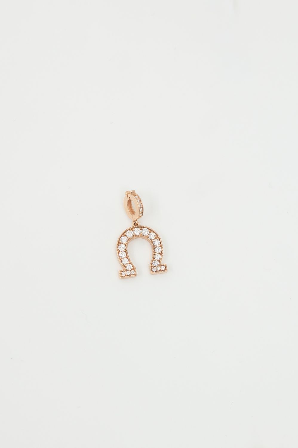 Charm Horseshoe with Diamonds