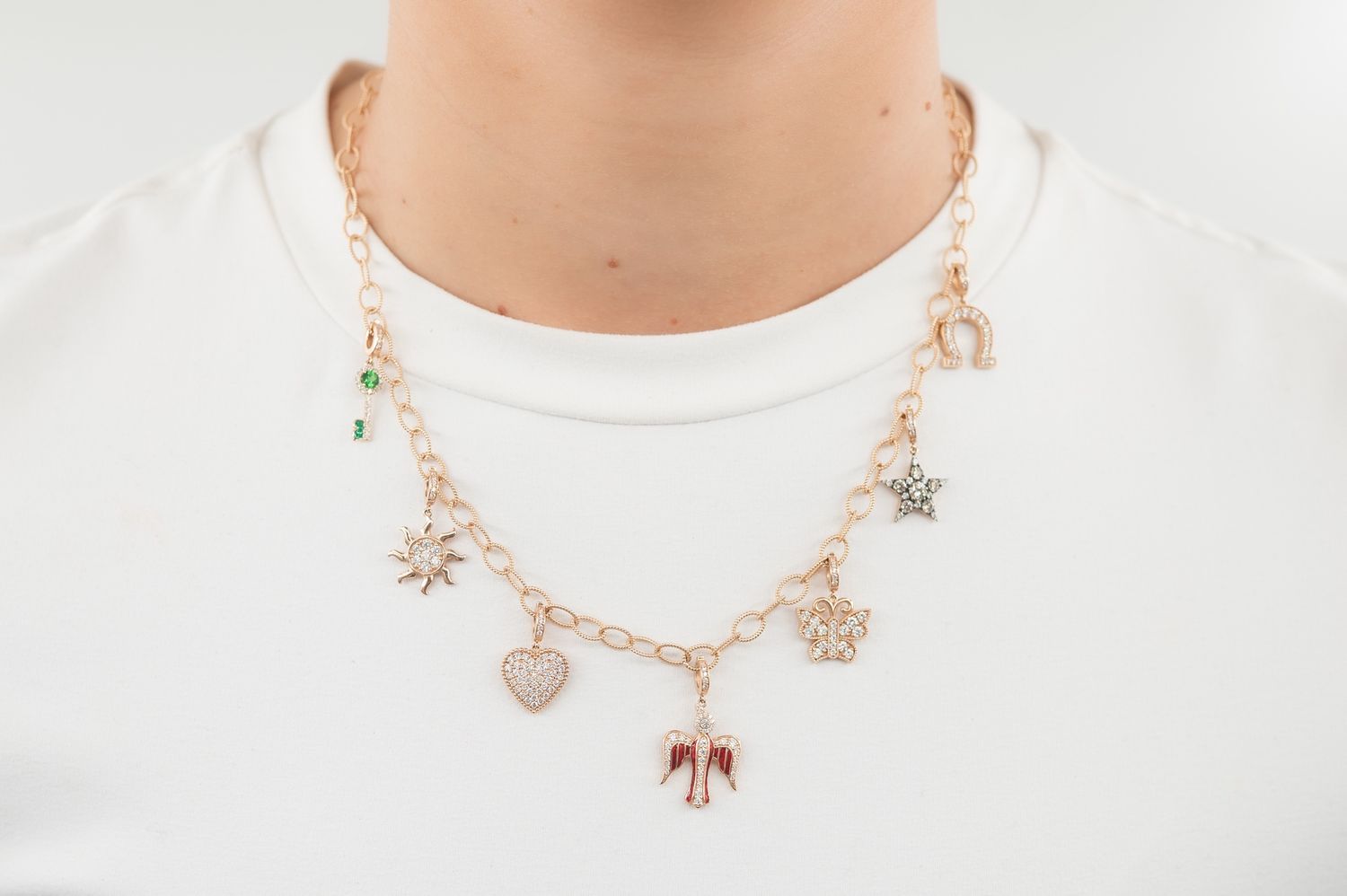 Charm Bird with Diamonds