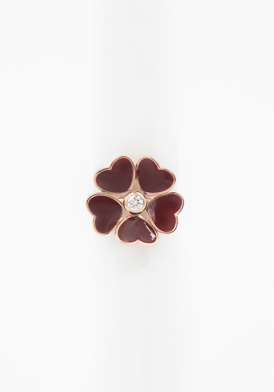 Ring Red Clover Leaf