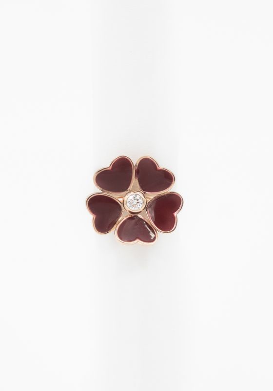 Lucky Red Clover Leaf