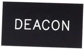 BADGE-DEACON MAGNET BLACK