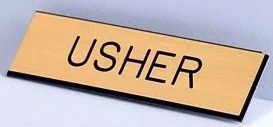BADGE-USHER PIN GOLD