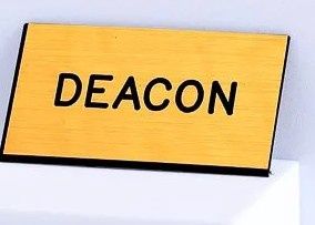 BADGE-DEACON MAGNET GOLD