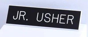 BADGE-JR USHER PIN BLACK