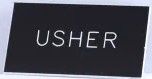 BADGE-USHER MAGNET BLACK