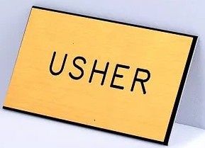 BADGE-USHER MAGNET GOLD