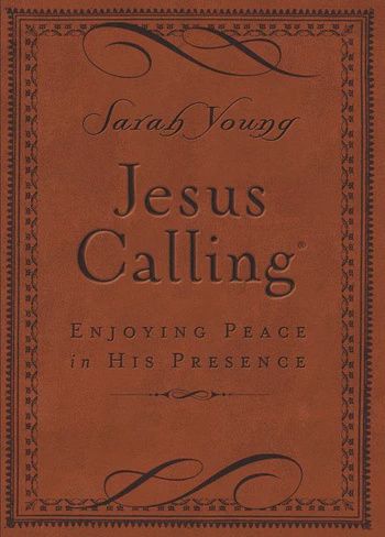 JESUS CALLING SMALL BROWN LEATHERSOFT WITH SCRIPTURE REFERENCES