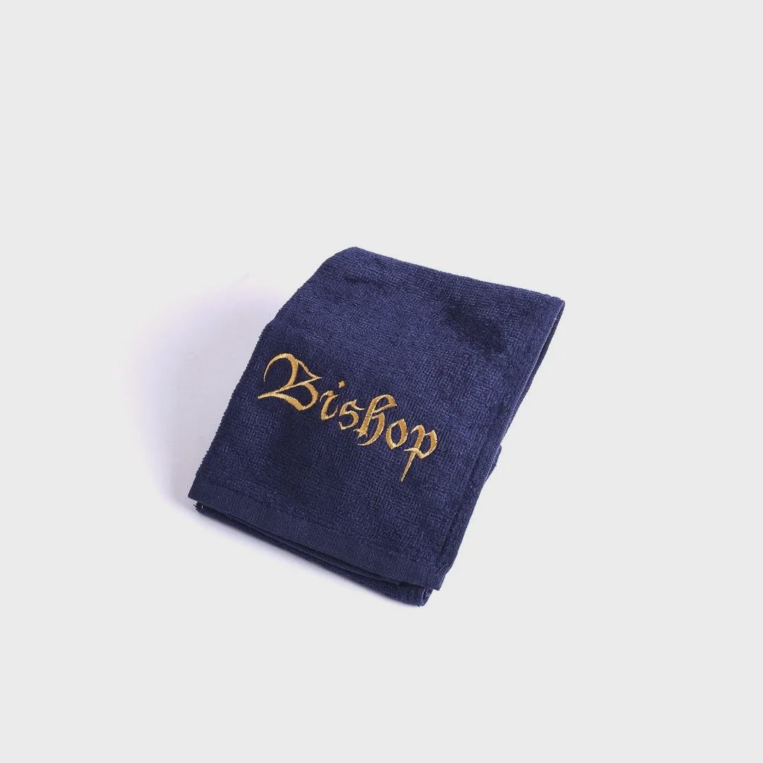 PASTOR TOWEL-BISHOP NAVY COTTON
