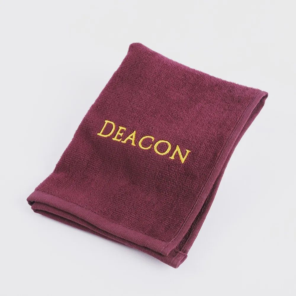 PASTOR TOWEL-DEACON BURGUNDY COTTON
