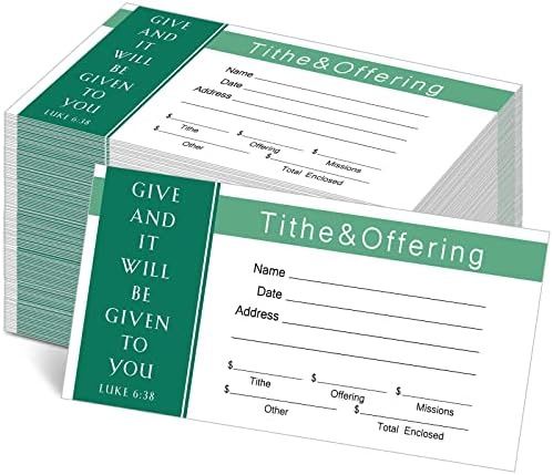 ENVELOPE-TITHER GREEN &amp; WHITE