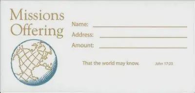 ENVELOPE-MISSIONS OFFERING