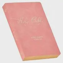 BIBLE-KJV MARBLE CORAL PINK GIFT &amp; AWARD