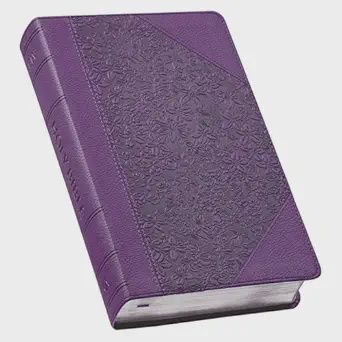 BIBLE-KJV TWO TONE PURPLE FLORAL GIANT PRINT INDEX