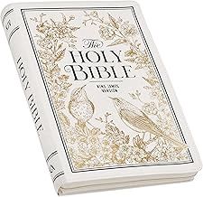 BIBLE-KJV WHITE &amp; GOLD LARGE PRINT THINLINE ZIPPERED INDEX