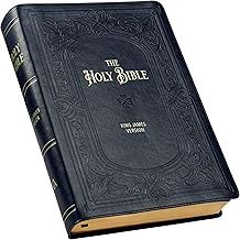 BIBLE-KJVMIDNIGHT BLUE ART NOUVEAU FRAMED GIANT PRINT INDEX