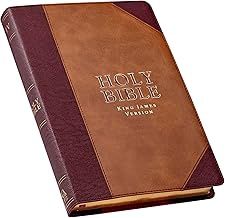 BIBLE-KJV TWO TONE BROWN LARGE PRINT THINLINE