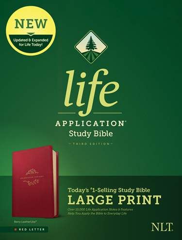 NLT BERRY LARGE PRINT LIFE APPLICATION 3RD EDITION RED LETTER