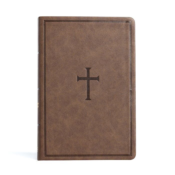 CSB GIANT PRINT REFERENCE BIBLE BROWN LEATHERTOUCH