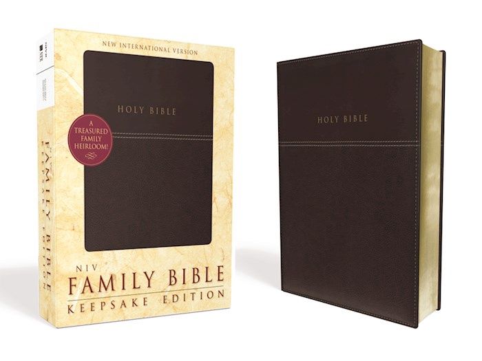 NIV FAMILY BIBLE KEEPSAKE EDITION BURGUNDY DUO TONE