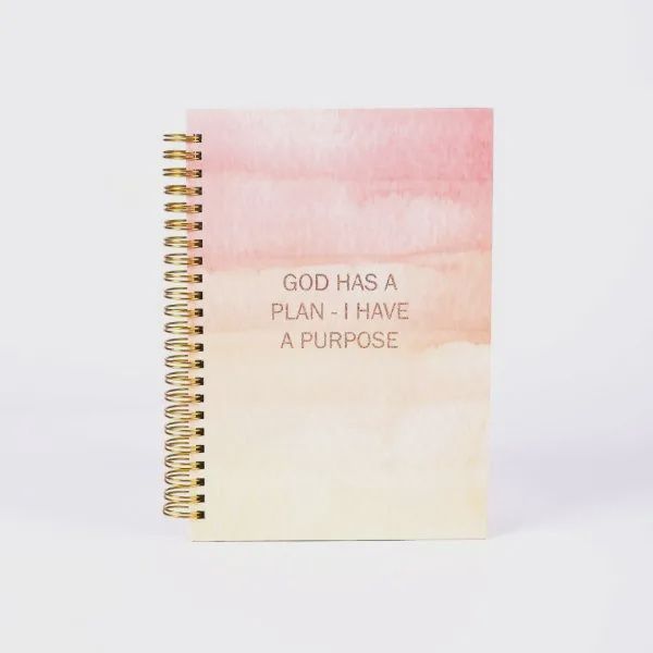 GOD HAS A PLAN I HAVE A PURPOSE SPIRAL JOURNAL