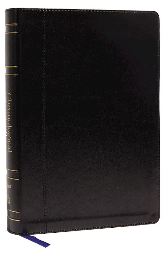 NIV CHRONOLOGICAL STUDY BIBLE COMFORT PRINT BLACK LEATHERSOFT