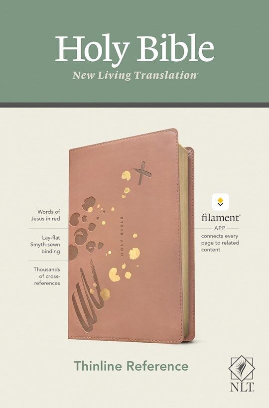 NLT THINLINE FILAMENT REFERENCE BIBLE PINK LEATHERLIKE