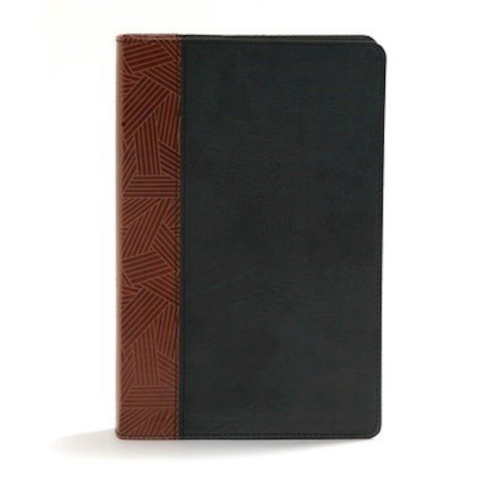 CSB RAINBOW STUDY BLACK &amp; TAN LEATHERTOUCH