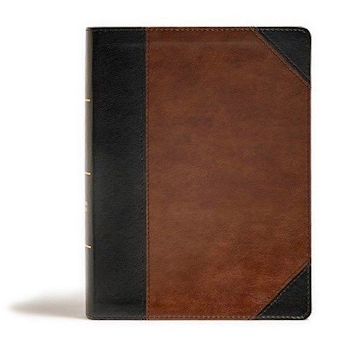 CSB TONY EVANS STUDY BIBLE BLACK &amp; BROWN LEATHERTOUCH