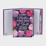 A  GODLY MOTHER PLANTS SEEDS OF FAITH THAT BLOOM FOR ETERNITY SPIRAL NOTEBOOK W/PEN