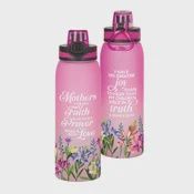 WATER BOTTLE-MOTHERS FUELED BY FAITH. GUIDED BY PRAYER. FILLED WITH LOVW JASPER OMBRE TRITAN WATER BOTTLE 32 oz