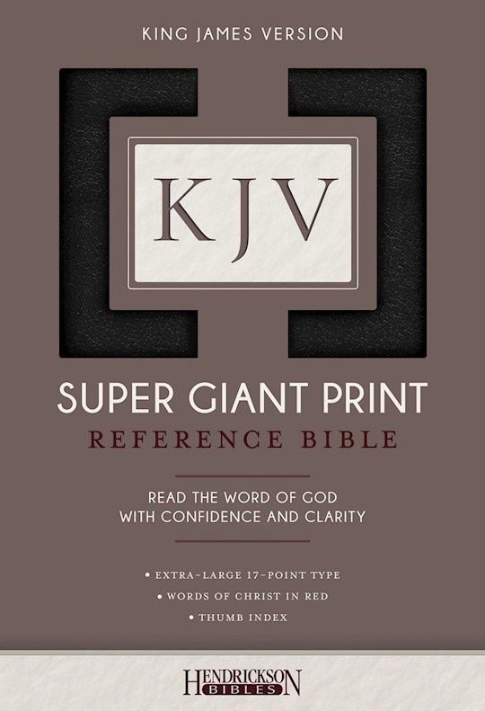 KJV SUPER GIANT REFERENCE BIBLE BLACK IMITATION LEATHER INDEXED