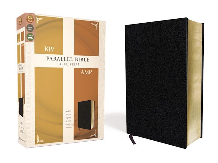KJV AMPLIFIED PARALLEL BIBLE LARGE PRINT BLACK BONDED LEATHER