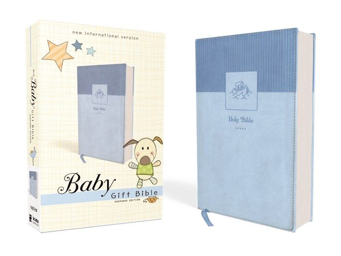 NIV BABY GIFT BIBLE COMFORT BLUE LEATHERSOFT