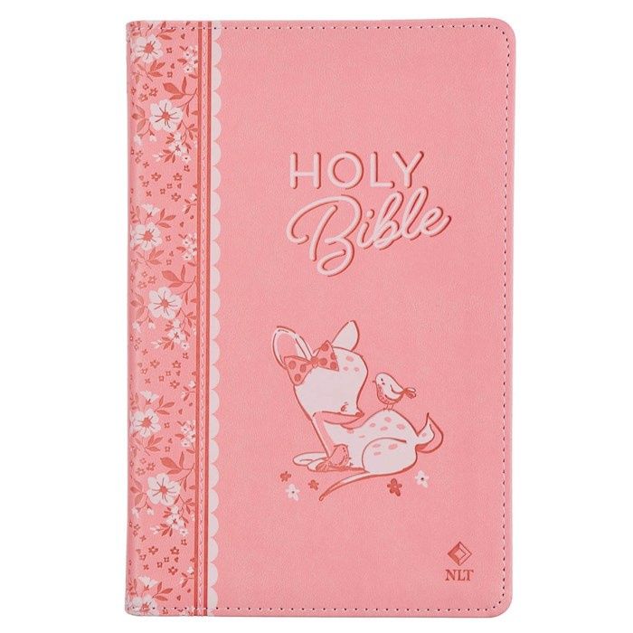 NLT KEEPSAKE BIBLE FOR GIRLS PINK FAUX LEATHER