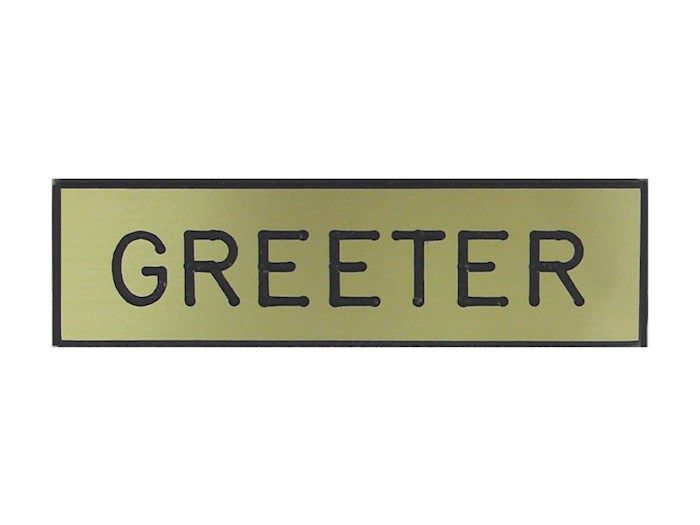 GREETER GOLD PIN