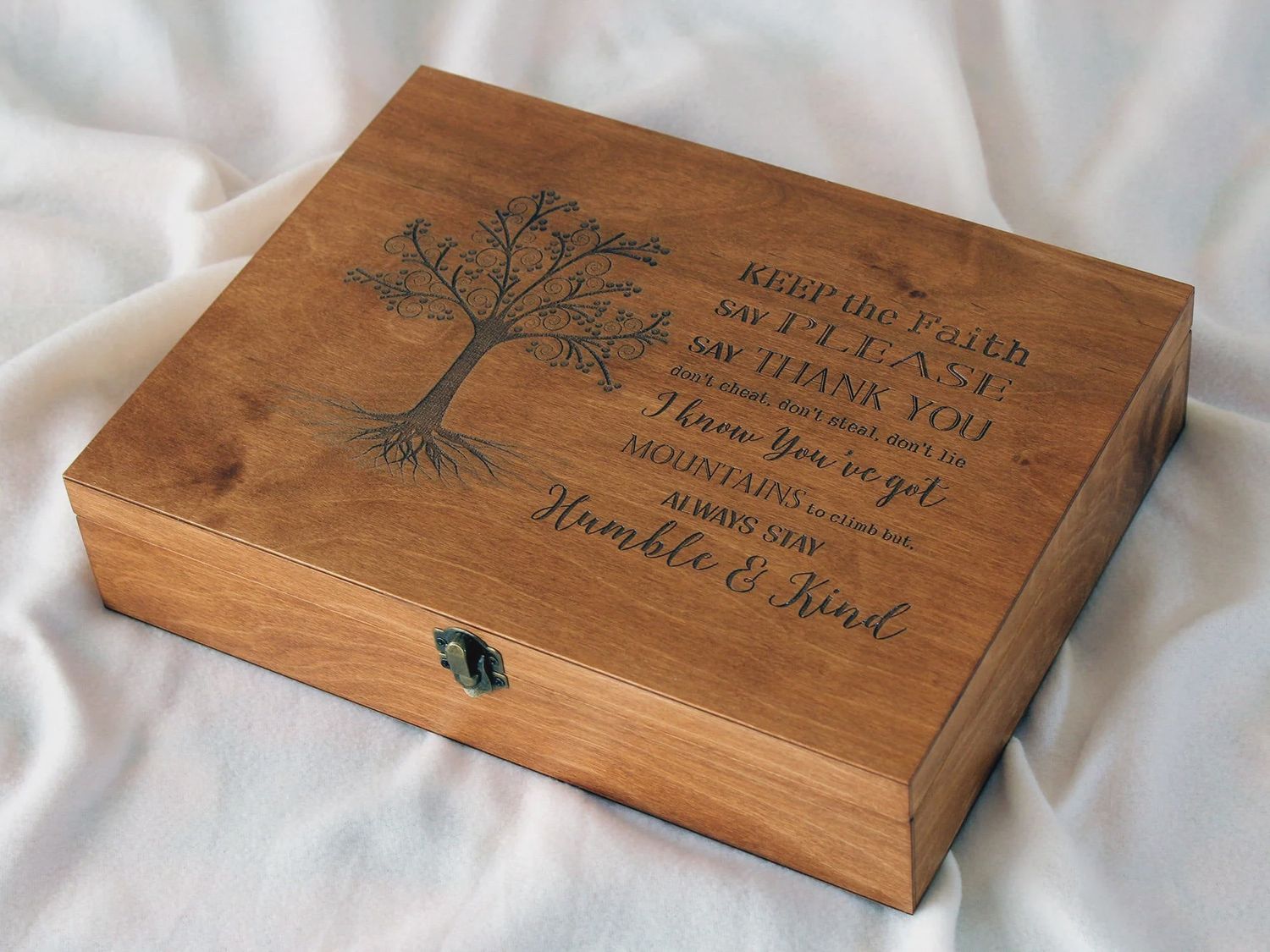 CUSTOM WOODEN KEEPSAKE BOX SMALL