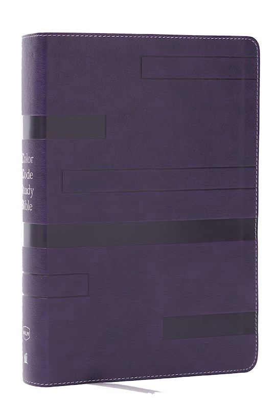 NKJV COLOR CODE STUDY BIBLE PURPLE LEATHERSOFT