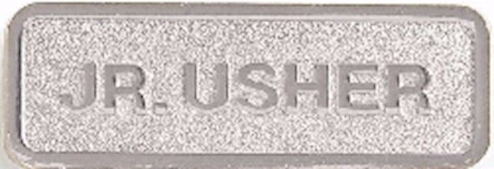 JR USHER MAGNETIC BADGE SILVER FINISH