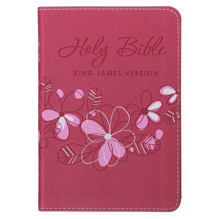 KJV COMPACT BIBLE PINK FAUX LEATHER