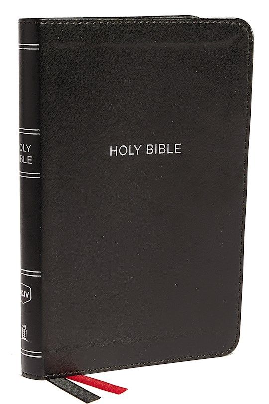 NKJV COMPACT THINLINE COMFORT PRINT BIBLE BLACK LEATHERSOFT